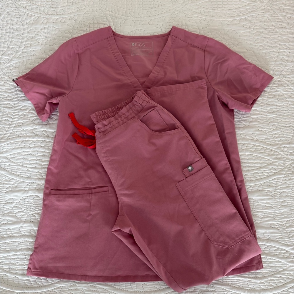 Set of pink Figs scrubs